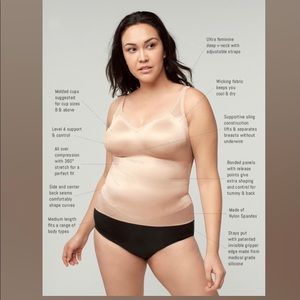 Ruby Ribbon Sheer Full Support Cami, 42, in Pale